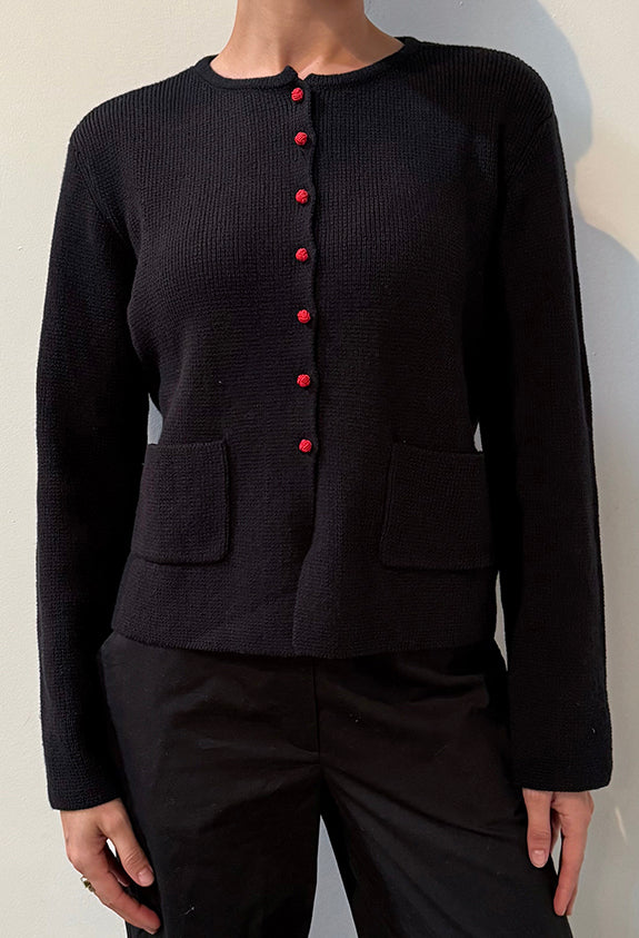 Silja Cotton Cardigan Black