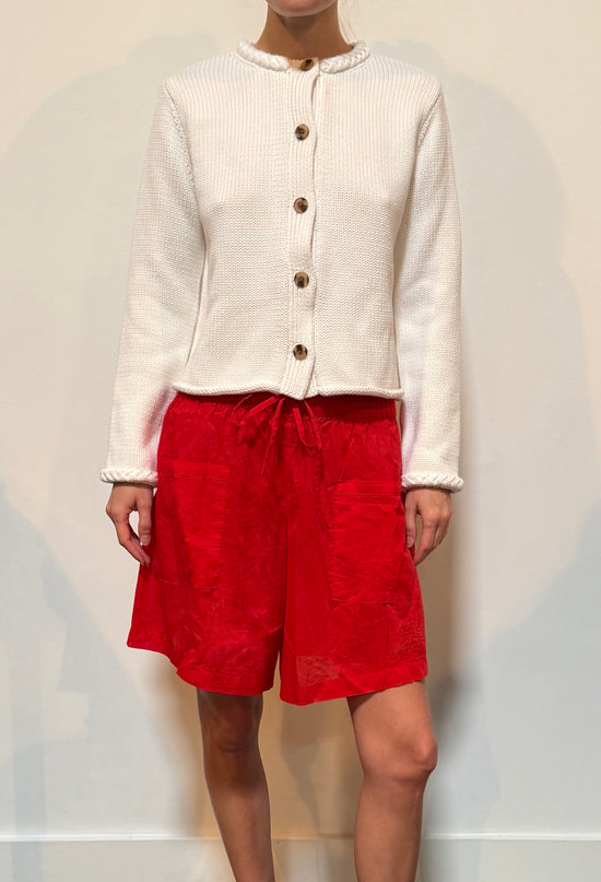 Doris White Cotton Sweater