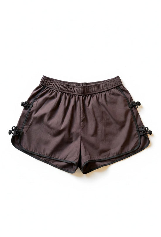 Bibbi Brown Cotton Poplin Short