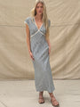 Indine Gingham Silk Dress