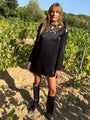 Kadia Black Charmeuse Dress