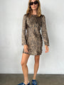 Patrice Leopard Printed Silk Charmeuse Dress