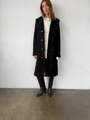 Malla Black Wool Coat