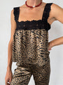 Leah Top Leopard Print Silk Charmeuse