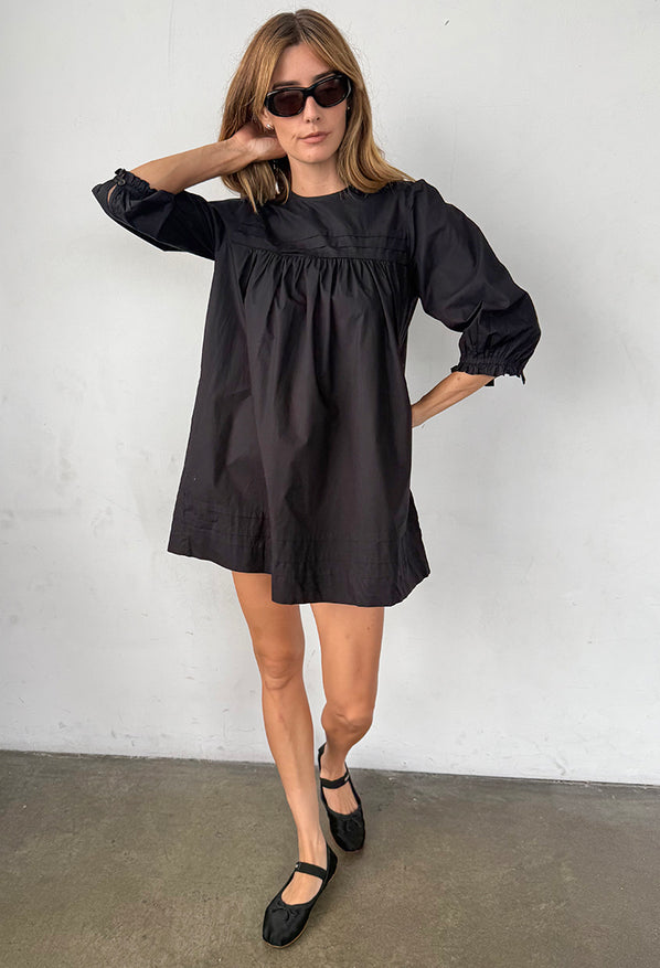 Jolin Black Cotton Dress