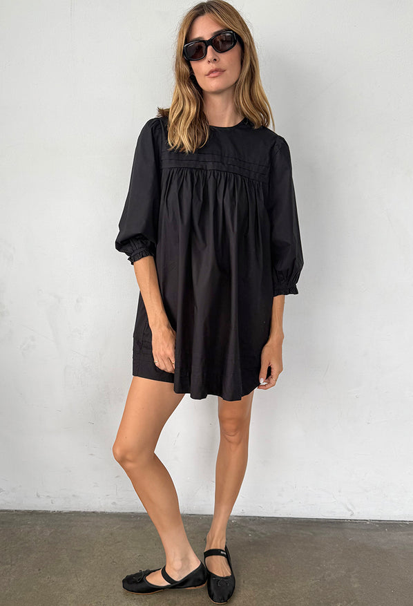 Jolin Black Cotton Dress