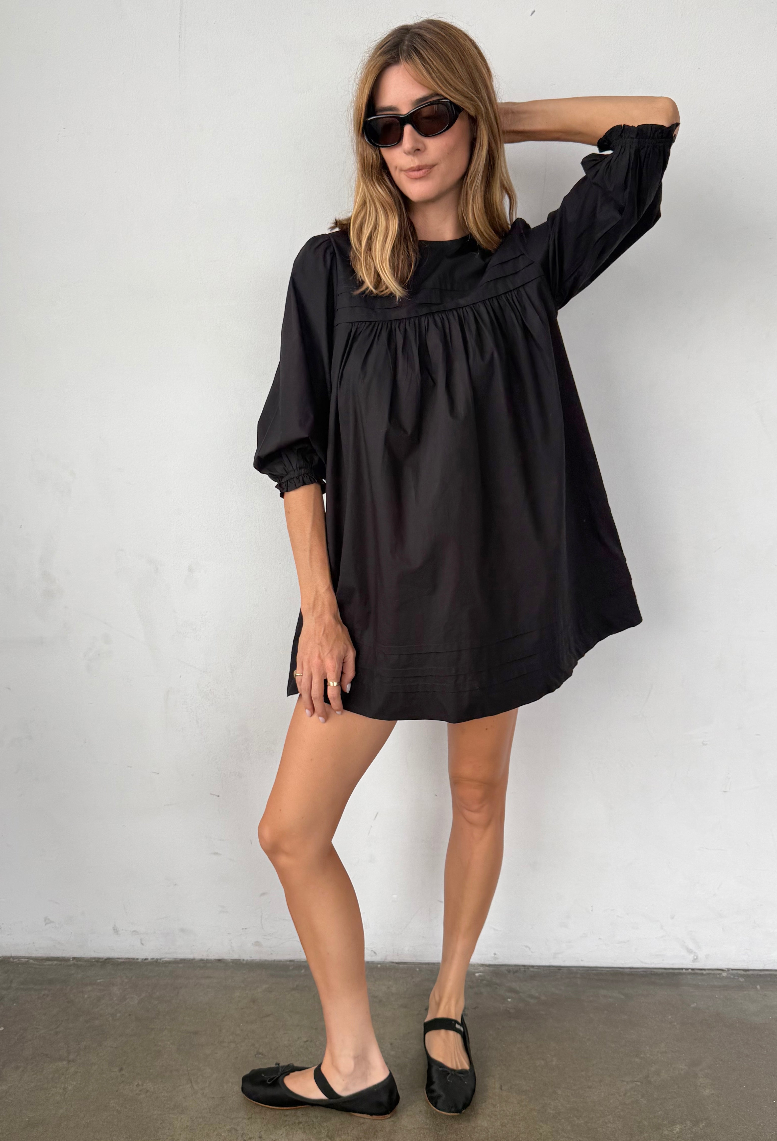 Jolin Black Cotton Dress – Ciao Lucia