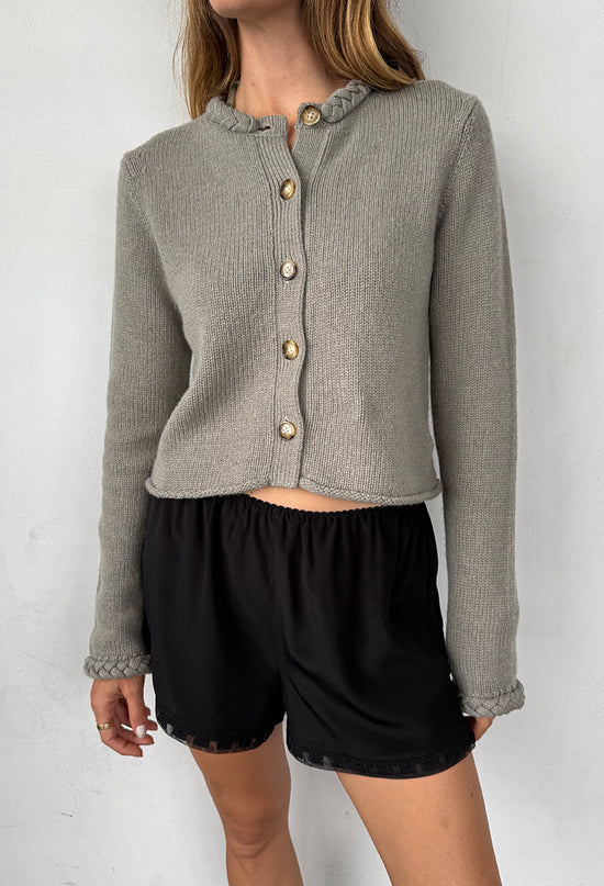 Doris Mist Wool Cardigan