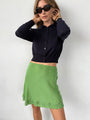 Audrey Jade Floral Silk Embroidered Skirt