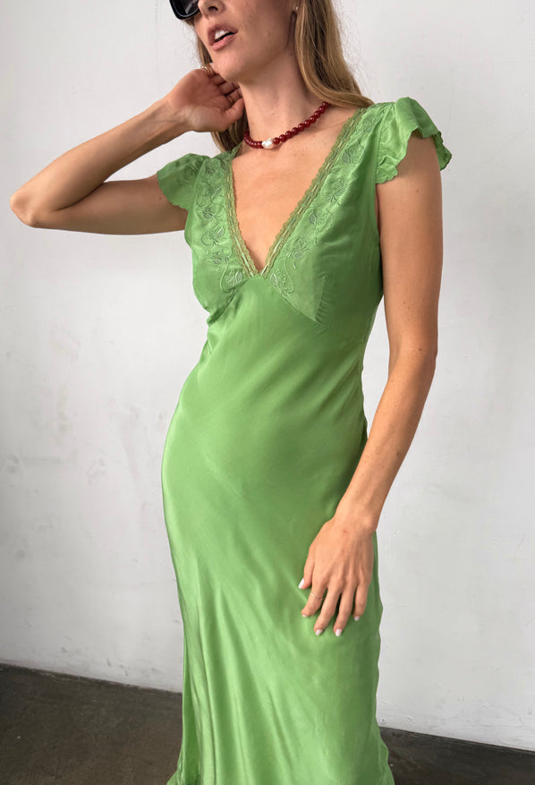 Isol Dress Jade Floral Embroidery – Ciao Lucia Isol Dress Jade Floral Embroidery – Ciao Lucia