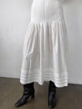 Rosa Skirt White Cotton Poplin