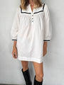 Helena Dress White Cotton Poplin