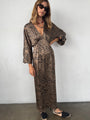 Asta Leopard Printed Silk Charmeuse Dress