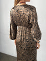 Asta Leopard Printed Silk Charmeuse Dress