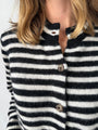 Firenze Black + White Stripe Cardigan