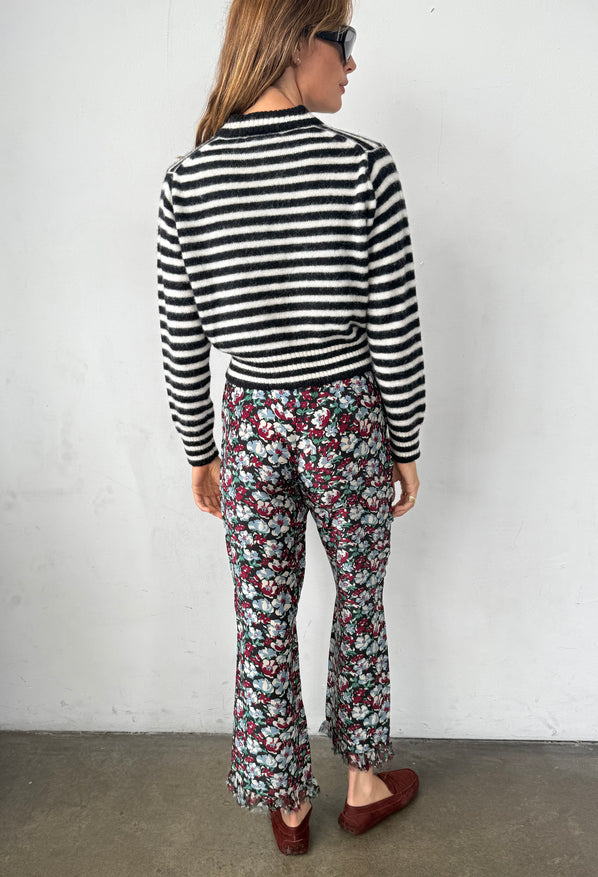 Firenze Black + White Stripe Cardigan