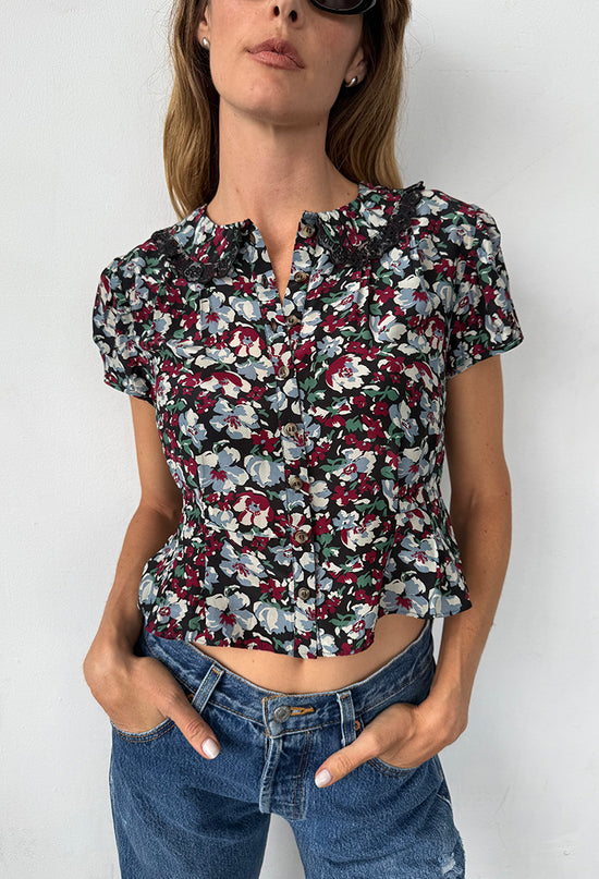 Yvonne Top Peonia Print