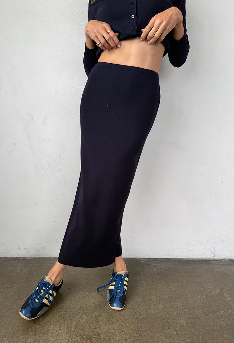 スカート andequal nuance border knit maxi skirt スカート border long knit skirt /配色ボーダーロングニットスカート