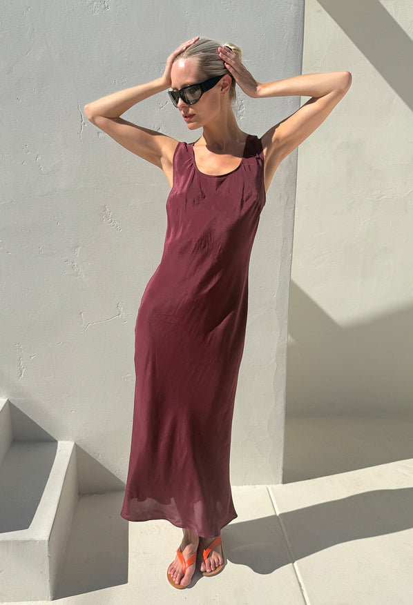 Leticia Silk Dress Anemone
