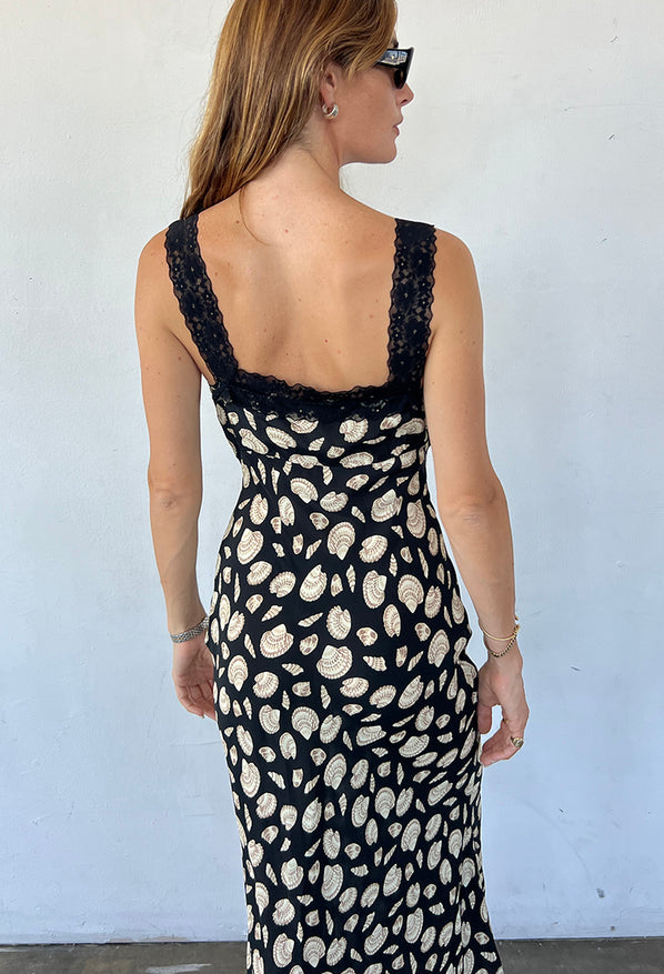 Fiore Shell Print Midi Dress