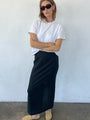Borgia Black Linen Skirt
