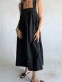 Laura Black Cotton Dress