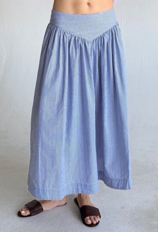 Zoe Stripe Cotton Skirt