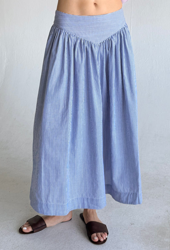 Zoe Stripe Cotton Skirt