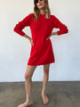 Faro Red Crochet Dress