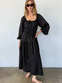 Noro Dress Black Cotton Voile