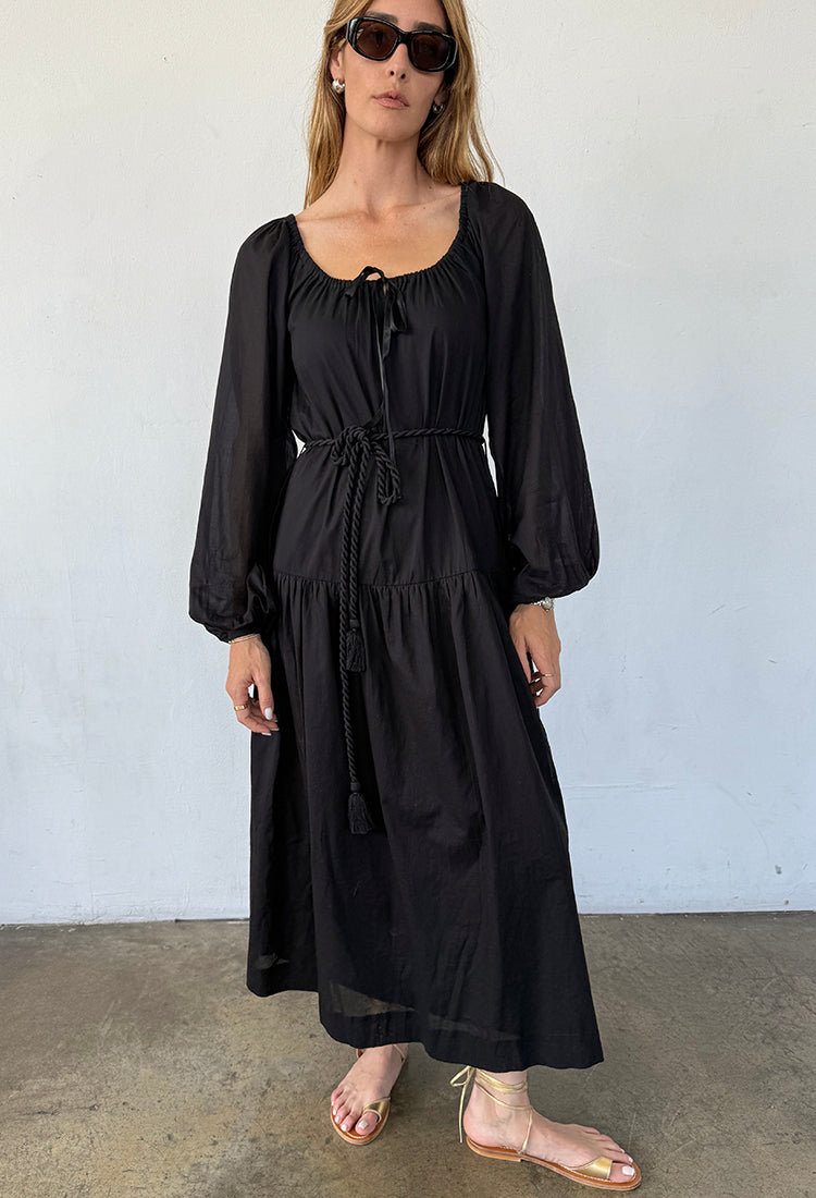 Noro Dress Black Cotton Voile – Ciao Lucia