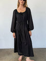 Noro Dress Black Cotton Voile