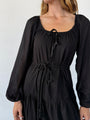 Noro Dress Black Cotton Voile