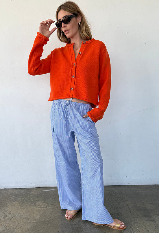 Doris Persimmon Wool Cardigan