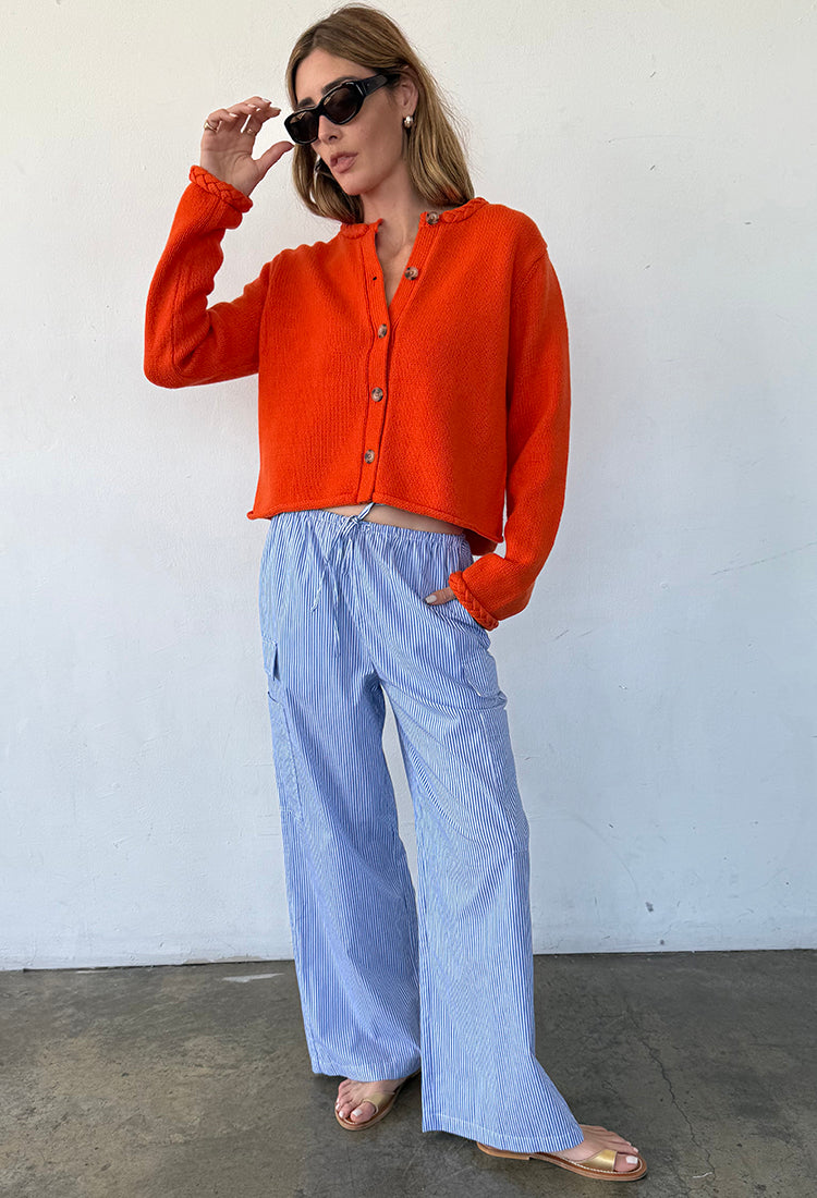 Doris Persimmon Wool Cardigan