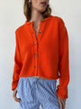 Doris Persimmon Wool Cardigan