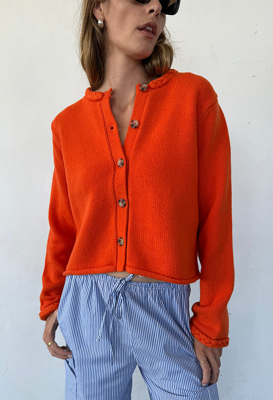 Doris Persimmon Wool Cardigan
