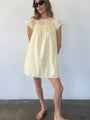 Joelle Cap Sleeved Cotton Mini Dress Butter