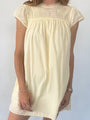 Joelle Cap Sleeved Cotton Mini Dress Butter