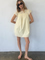 Joelle Cap Sleeved Cotton Mini Dress Butter
