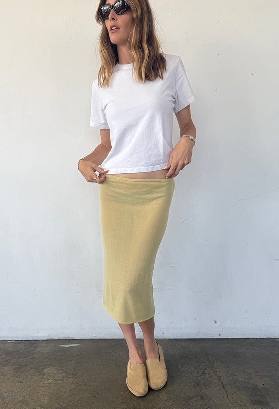 Faye Sheer Pistachio Skirt