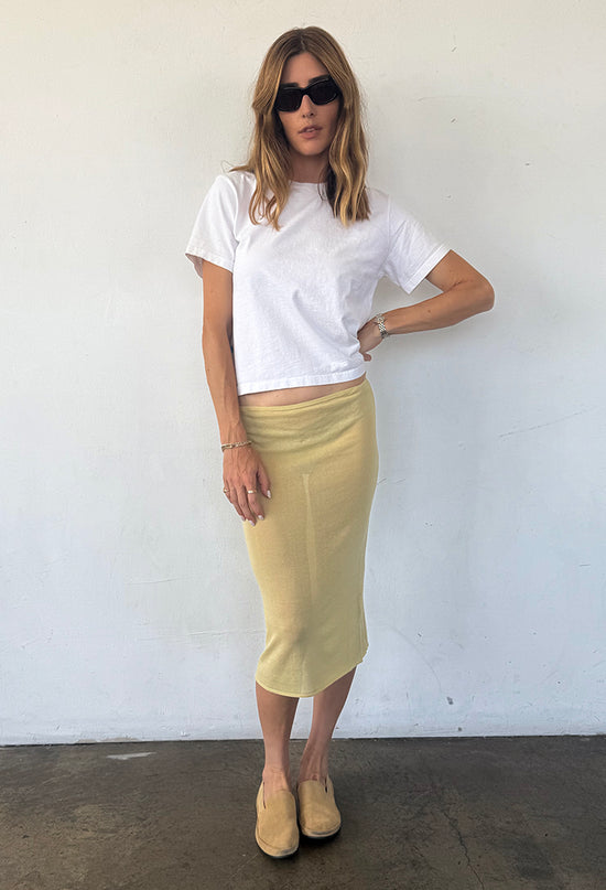 Faye Sheer Pistachio Skirt