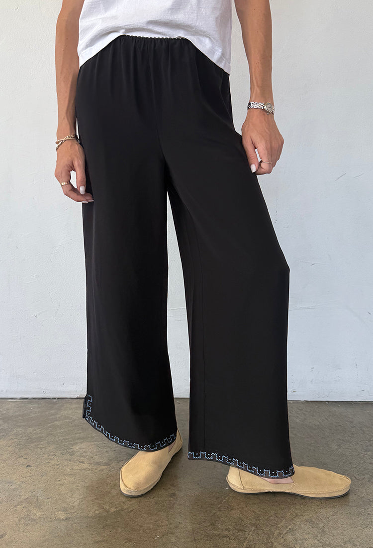 Dita Pant Black Silk – Ciao Lucia