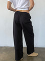 Margaret Black Cotton Poplin Pant