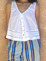Eugenia White Cotton Voile Top