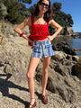 Paolo Stripe Twill Short