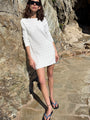 Inessa White Crochet Knits Dress