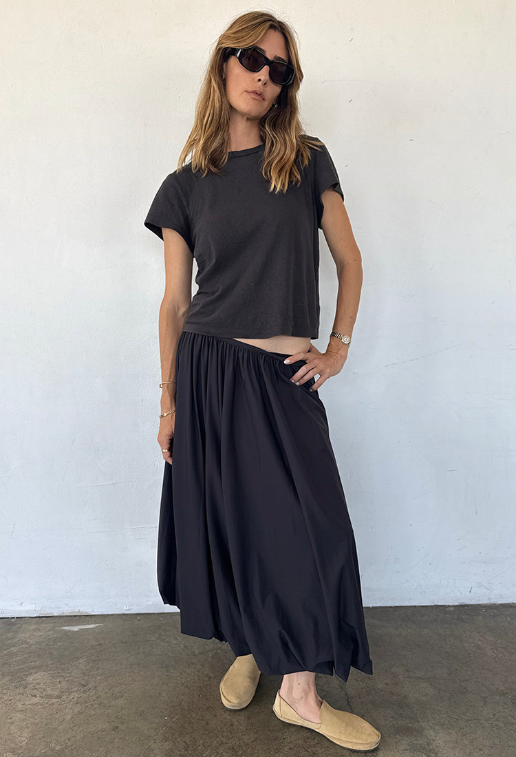 Marcella Black Jersey Bubble Maxi Skirt – Ciao Lucia