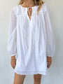 Jonita White Cotton Voile Dress