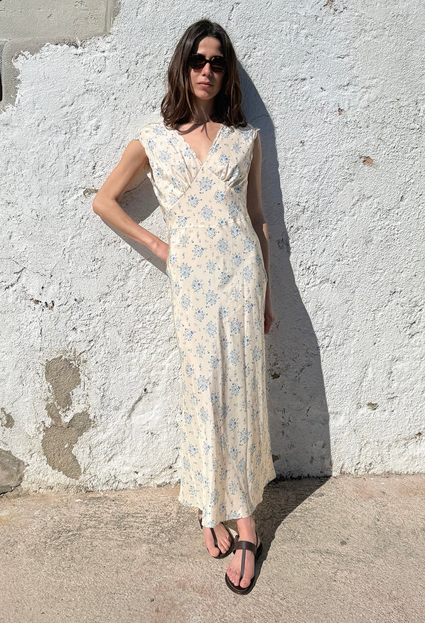 Marja Ivory Silk Dress